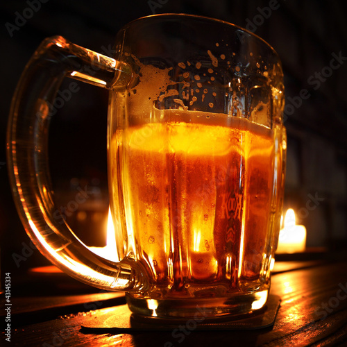 Photo: beer in dark beer in dark