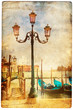Photo: views of Venice in vintage style, like postcards views of Venice in vintage style, like postcards