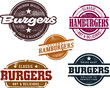 Vector: Vintage Burger Stamps Vintage Burger Stamps
