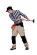 craftsman pulling a plunger