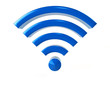 Blaues WIFI-Symbol