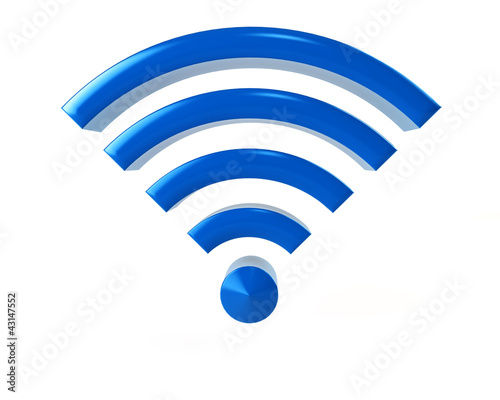 Illustration: Blaues WIFI-Symbol Blaues WIFI-Symbol