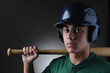 Foto: Teen Baseball Player with Bat Teen Baseball Player with Bat