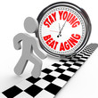 Stay Young Beat Aging Race Against Time Clock