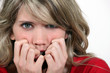 Frightened woman