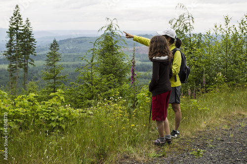 Photo: Family Hike in Mountain Valley Family Hike in Mountain Valley