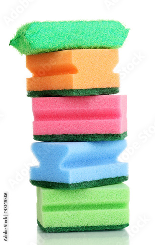 Photo: Sponges isolated on white Sponges isolated on white