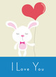 Bunny with balloon