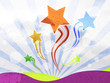 Spread star ,Abstract vintage background