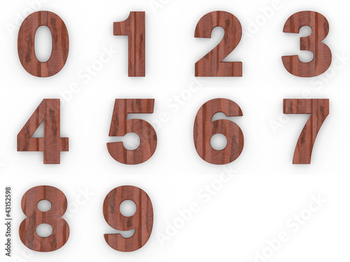 Illustration: 3d Font Wood Apple Numbers 3d Font Wood Apple Numbers