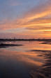 Photo: low tide in front of industrial port low tide in front of industrial port