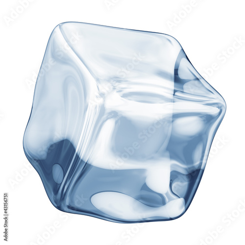 Illustration: ice cube on a white background ice cube on a white background
