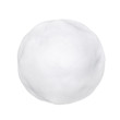 Snowball or hailstone on a white background