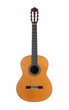 acoustic guitar on white background