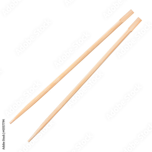 Photo: chopsticks on a white background chopsticks on a white background