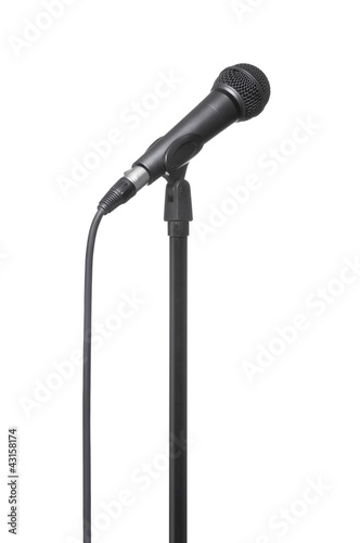 Photo: Microphone on a white background Microphone on a white background