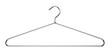 hanger from chromed metal on white background