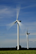 Windenergieanlage in Bewegung