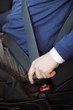 Man fastening his seatbelt