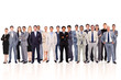 Business people standing up