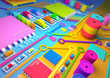 Colourful circuit board