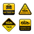 Vector: Taxi cab set labels Taxi cab set labels