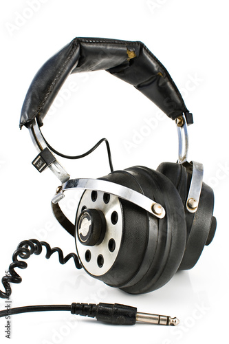Photo: Pair of old sound headphones Pair of old sound headphones