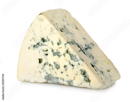 Photo: Blue cheese isolated Blue cheese isolated