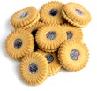 Pile of sugary jam biscuits