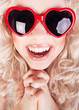 Foto: Excited girl, fish eye portrait Excited girl, fish eye portrait