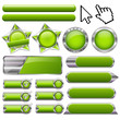 Vektor: green button-set green button-set