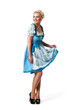 junge blonde Frau im Dirndl