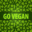 Vector: green background with vegetables vegetarian green background with vegetables vegetarian