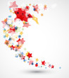 abstract light color stars fly vector background