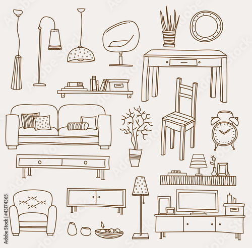 Vektor: Living room vector Living room vector