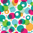 Seamless round bubbles kids pattern in vector