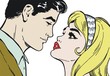 Ilustracion con una pareja de jovenes