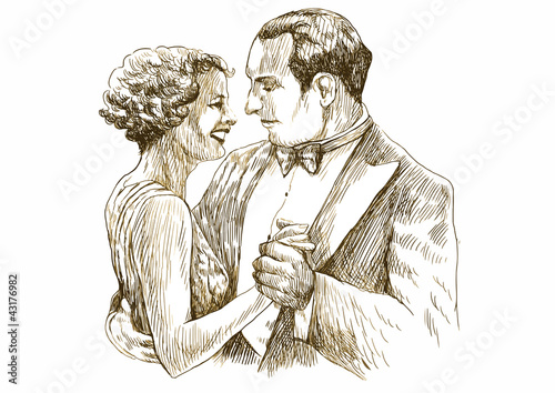 Vektor: dance - retro and vintage picture dance - retro and vintage picture