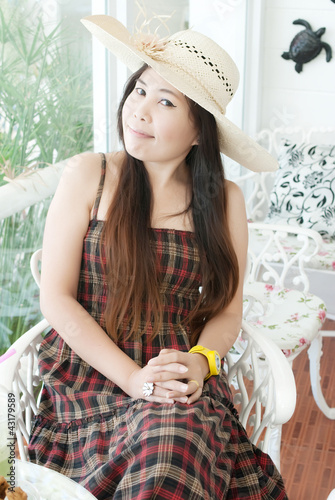 Photo: Close up Asian lady. Close up Asian lady.