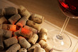 Photo: Wine corks with wine reflex Wine corks with wine reflex