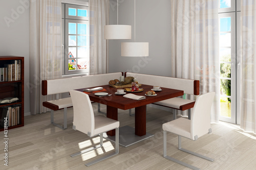 Illustration: Modern dinning room Modern dinning room