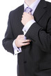businessman getting ready