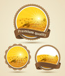 Cereal harvest label. Vector illustration