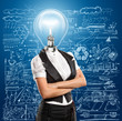 Lamp Head Business Woman