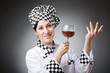 Woman cook isolated on the white