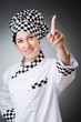 Woman cook isolated on the white