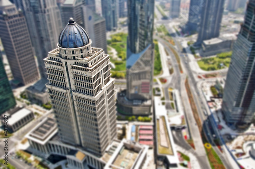 Foto : Shanghai, Pudong tilt-shift - Chine Shanghai, Pudong tilt-shift - Chine