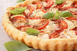 tomato, cheese and basil tart