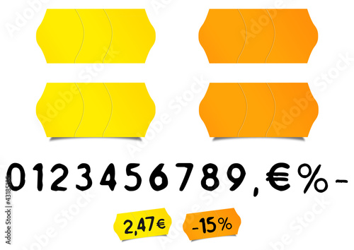 Vector: Étiquettes Prix Étiquettes Prix
