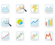 Statistics and analytics icons